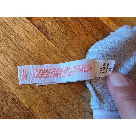 Colsie Triangle Bralette Size Medium Gray with Rainbow Band Wireless Lounge Bra - Picture 6 of 6